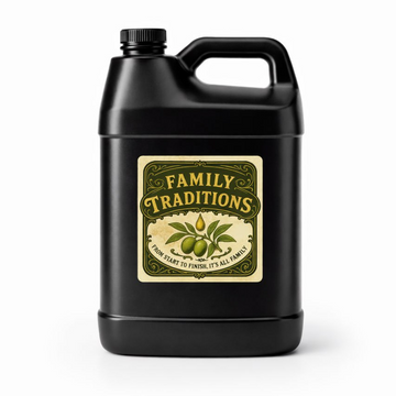 2.5 gallon Family Traditions Arbequina Extra Virgin olive oil